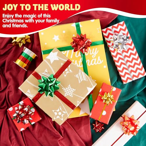 50 PCS Christmas Bows and Gift Ribbons with Curling Ribbons C68920