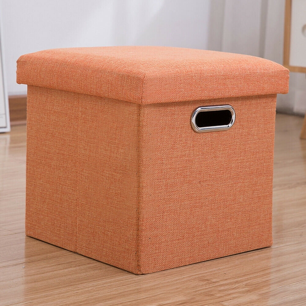 11.8'' Linen Foldable Storage Ottoman E89745