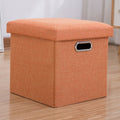 11.8'' Linen Foldable Storage Ottoman E89745