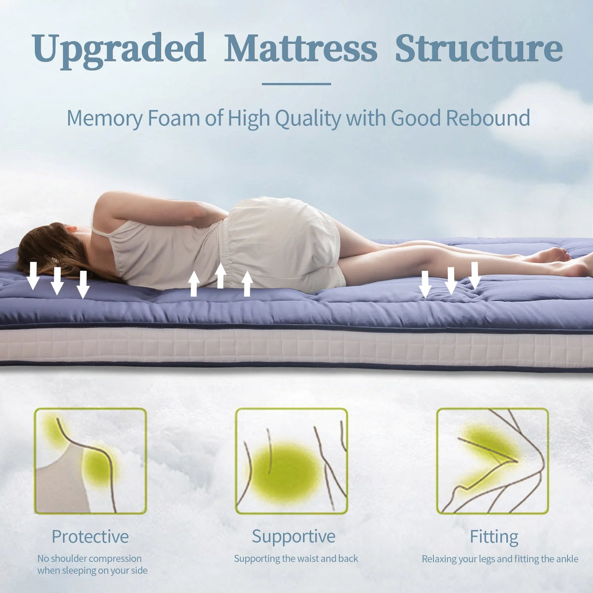 Memory Foam Padded Japanese Floor Mattress M1268