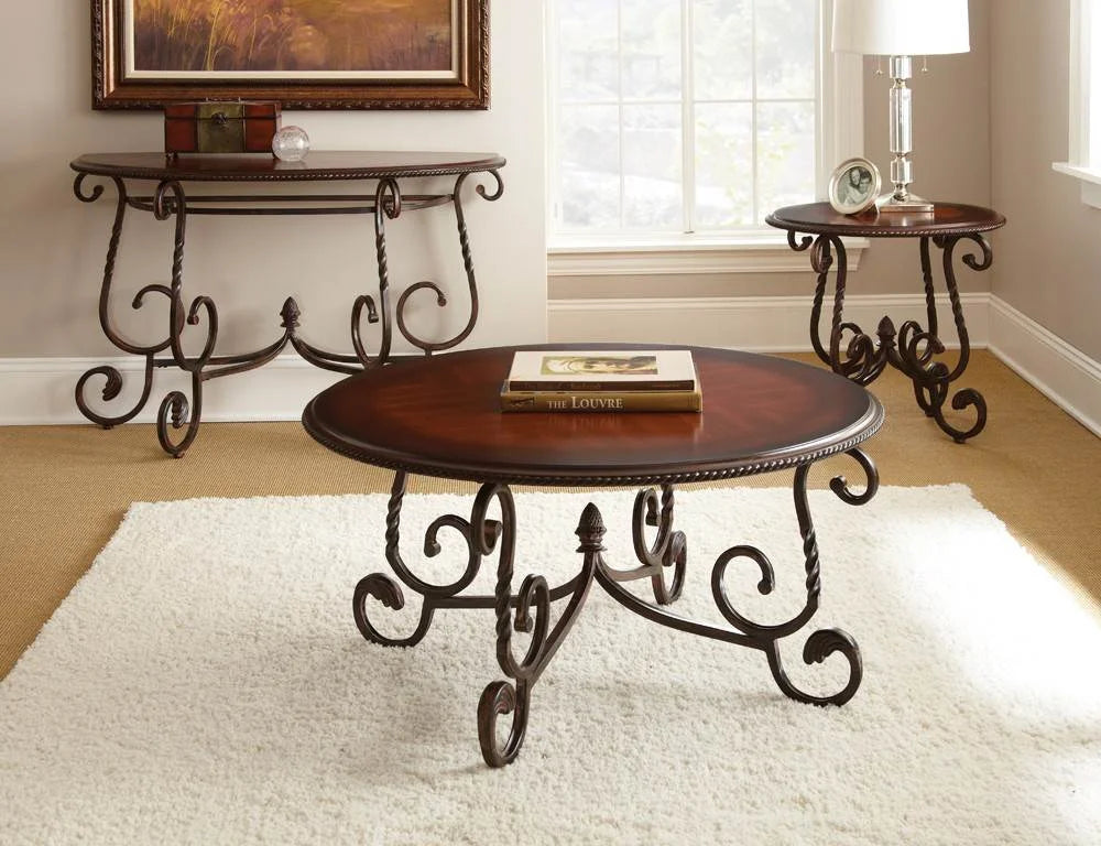 Round Wood Coffee Table A32159