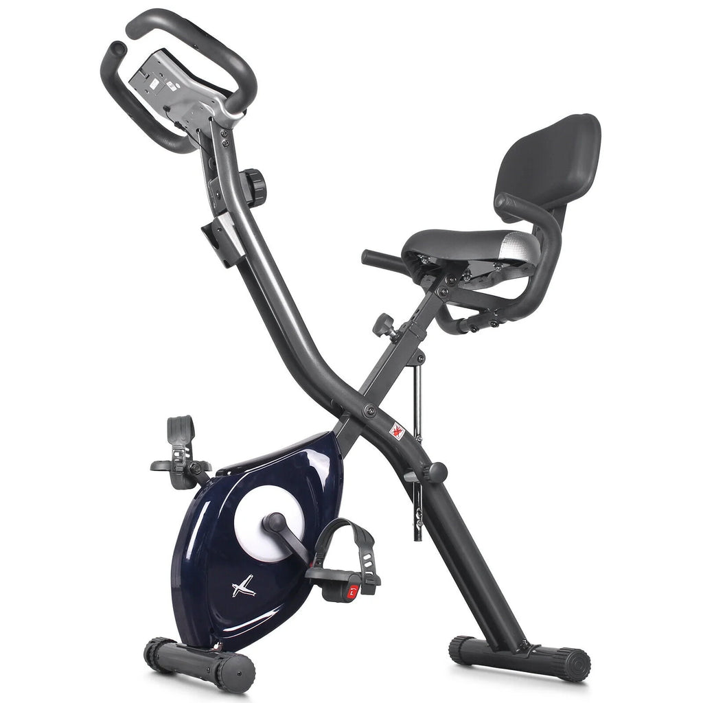 Folding Indoor Cycling Exercise Bike 10-Levels Resistance 220 Lb O35745