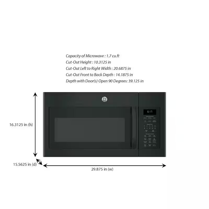 1.7 cu. ft. Black Over the Range Microwave with Sensor Cooking I28732