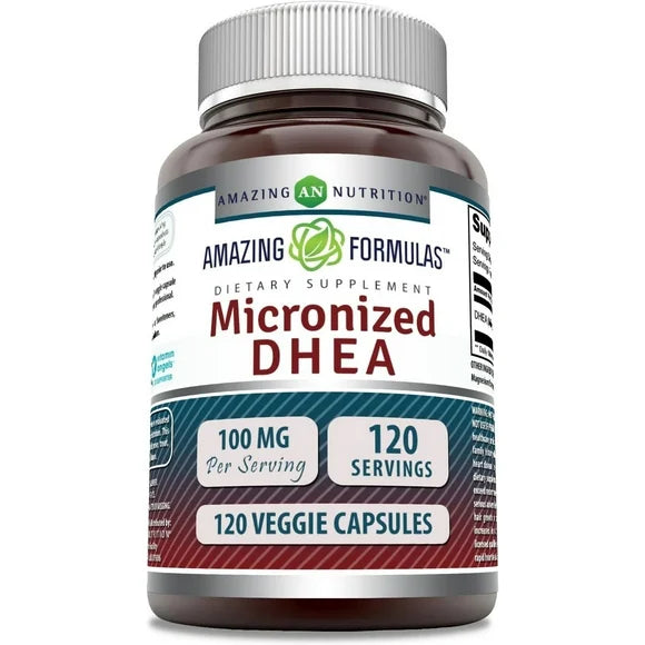 Micronized DHEA 100 Mg Veggie Capsules Supplement R78481