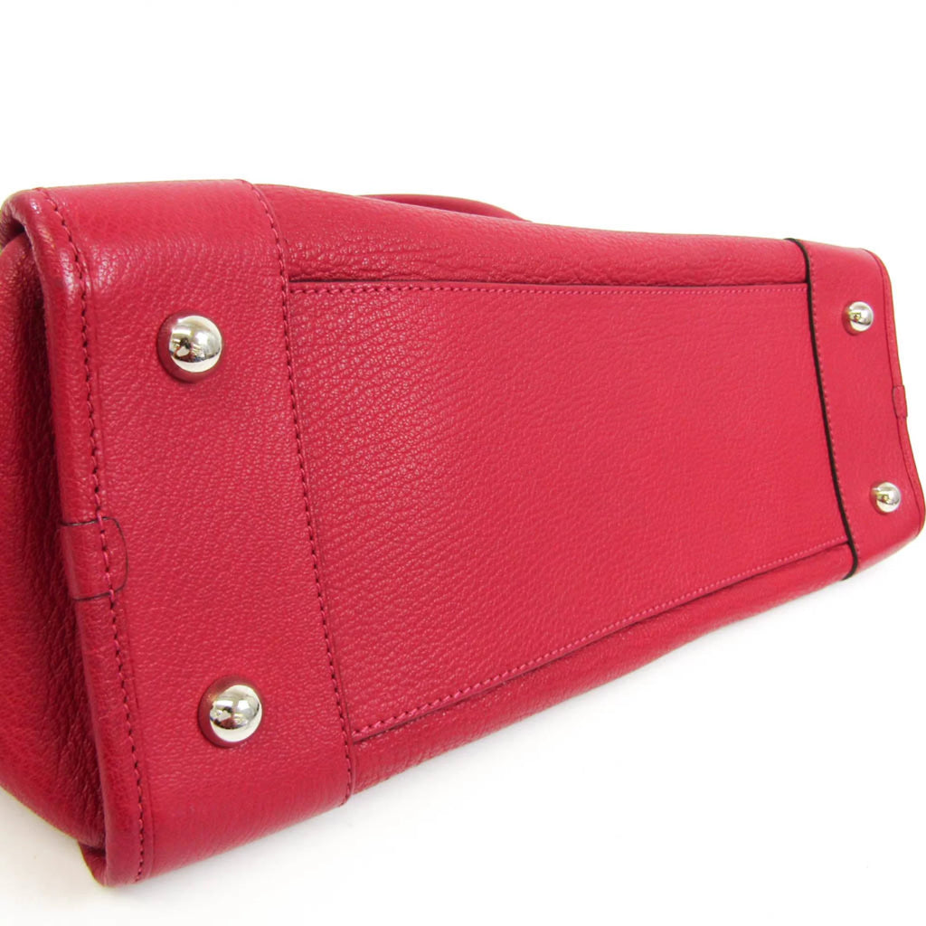 Pre-Owned Red Leather Handbag M159