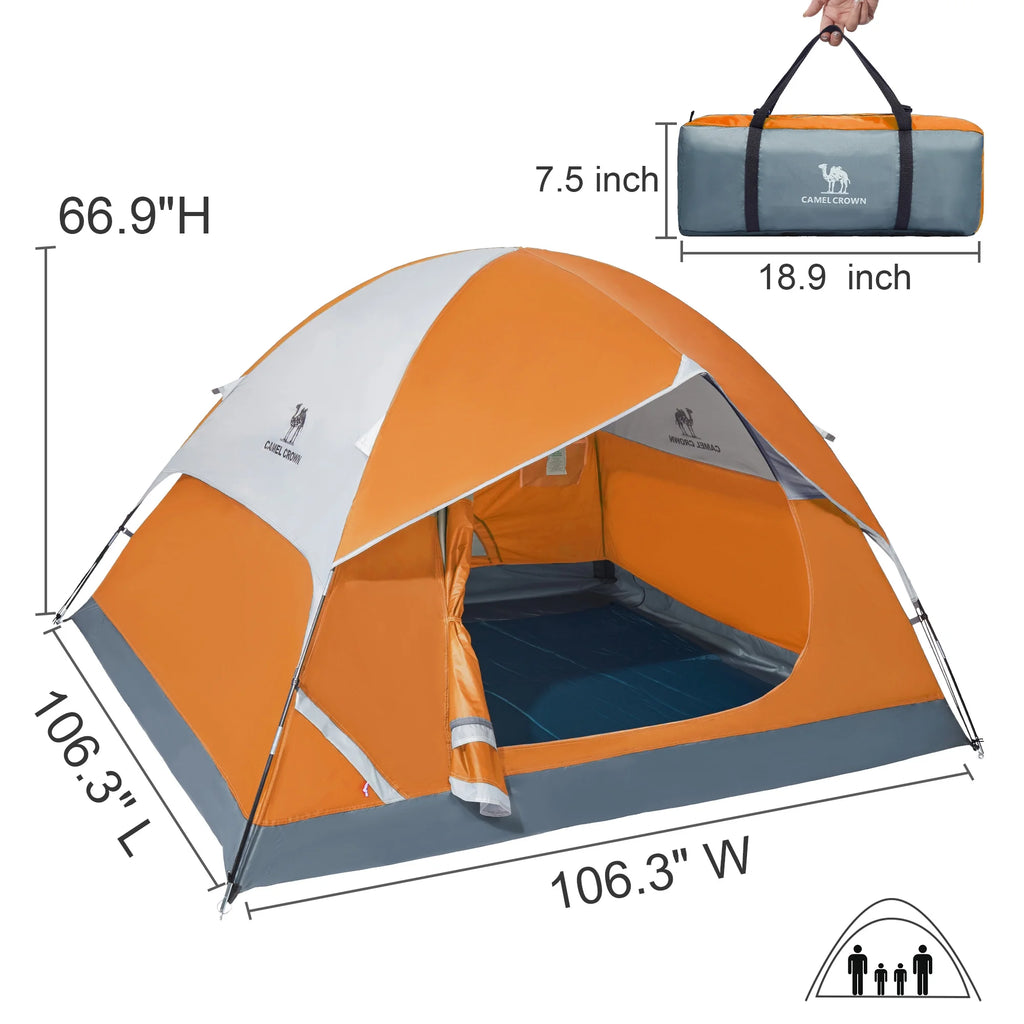 Waterproof 5-6 Person Lightweight Dome Camping Tent with Carry Bag J709696