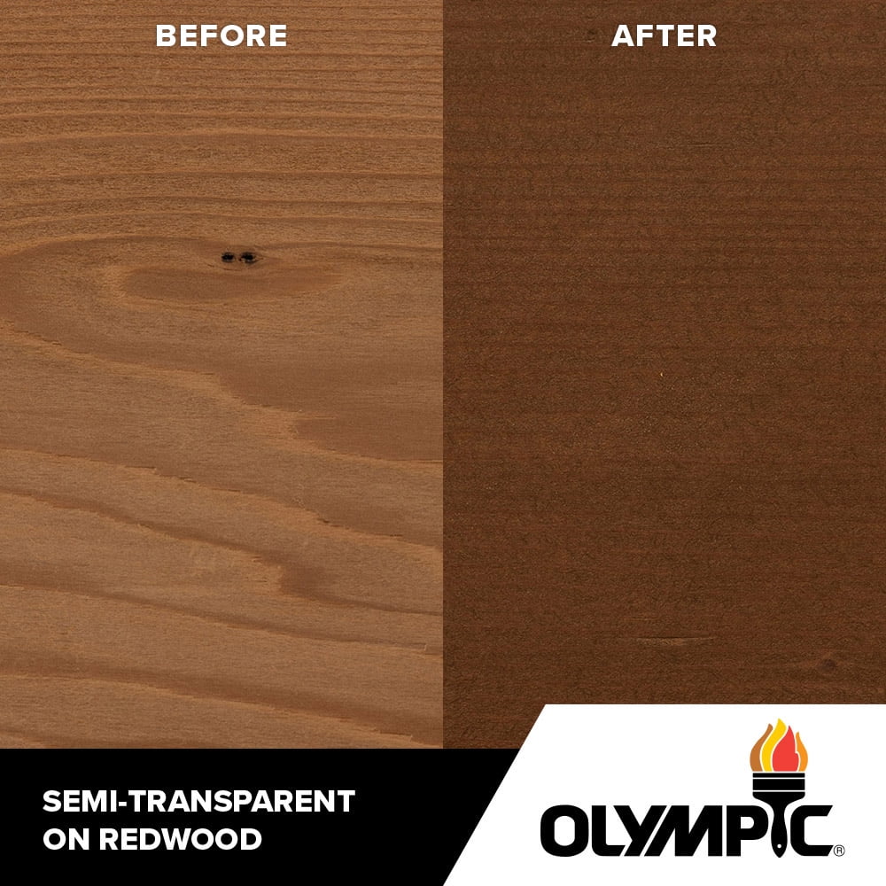 5 gal. Teak Semi-Transparent Exterior Stain and Sealer U407432