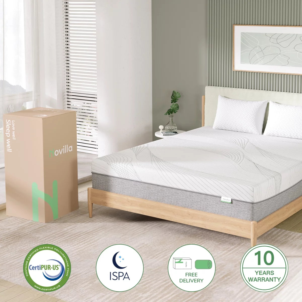 Queen Size Gel Memory Foam Mattress M80062