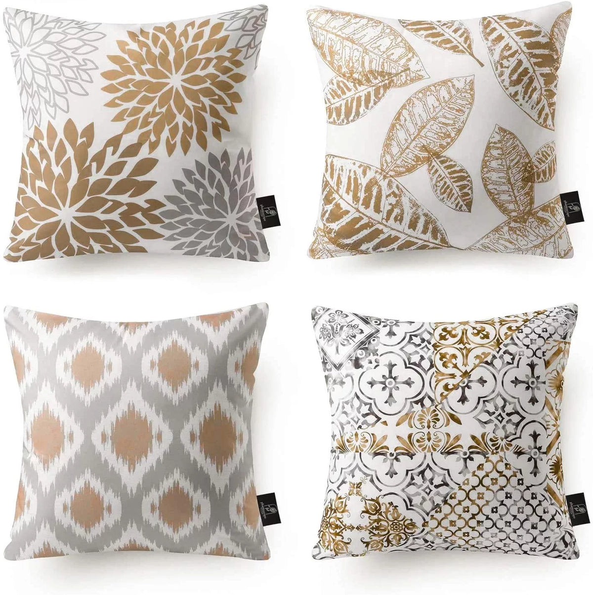 Brown 18" x 18" 4 Pack Decorative Throw Pillow L982047