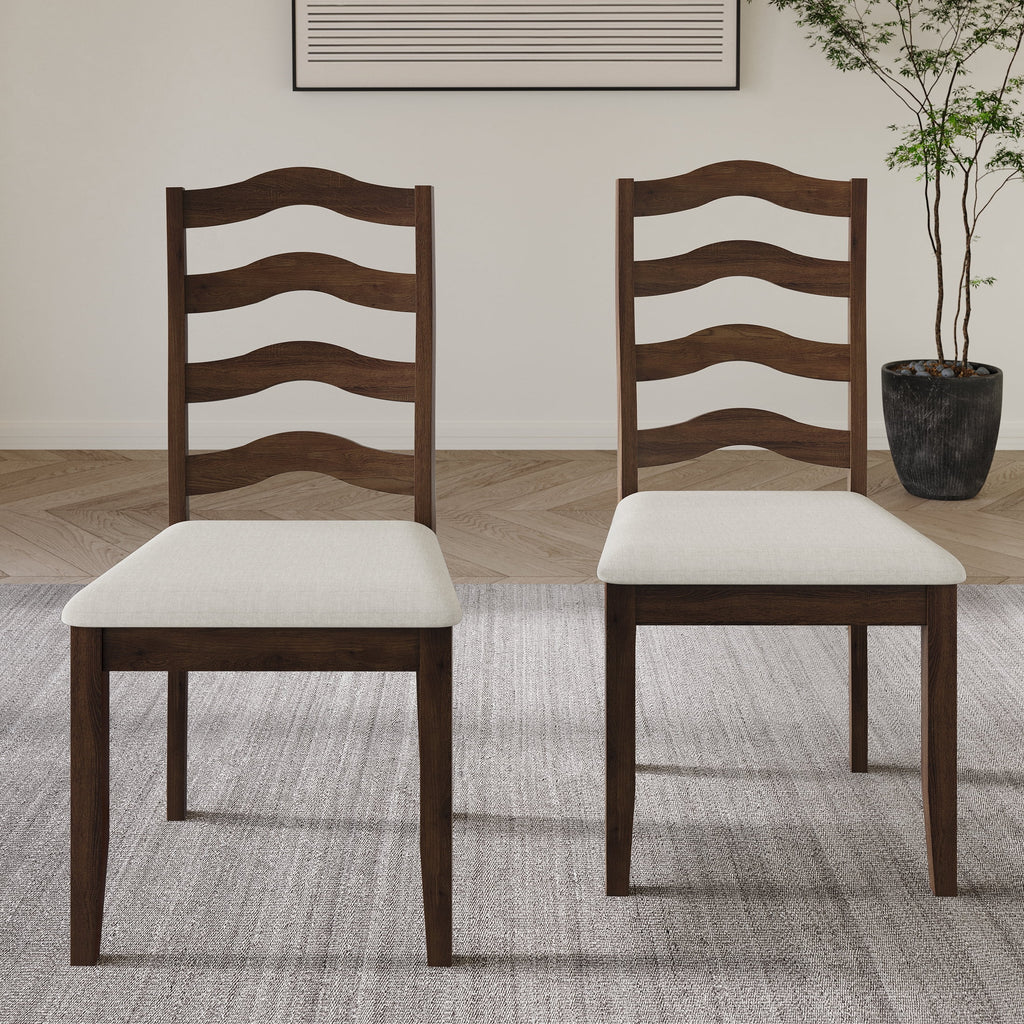 Brown Wooden Dining Chair Set of 2 K1333