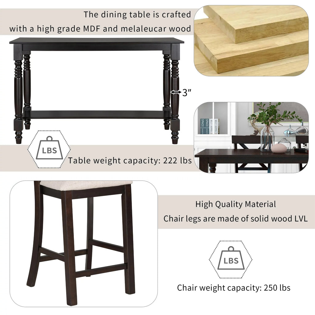 6-Piece Counter Height Dining Table Set N1800