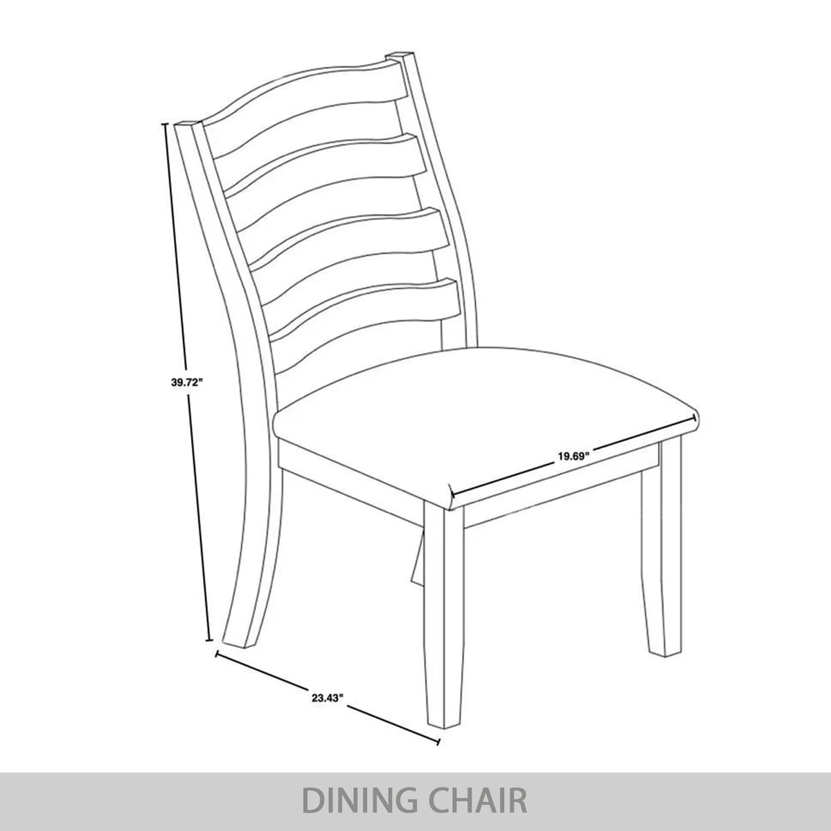 Brown Wooden Dining Chair Set of 2 K1333