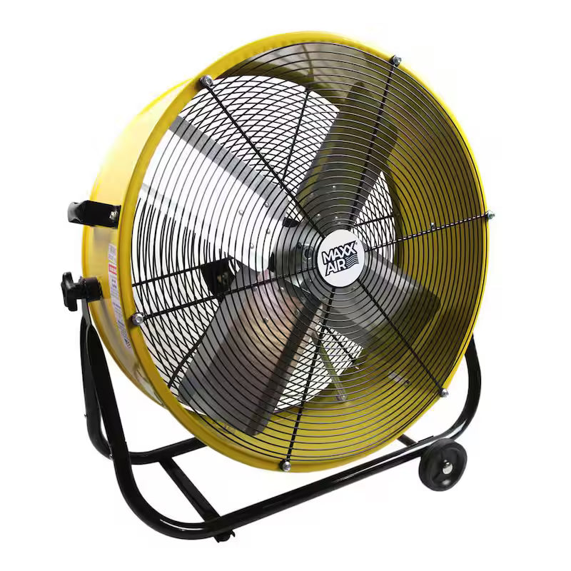 Yellow 2 Fan Speeds Drum Fan Z8809
