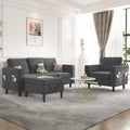 Beige 3 Pcs Convertible Sectional Sofa with Storage Ottoman W775538