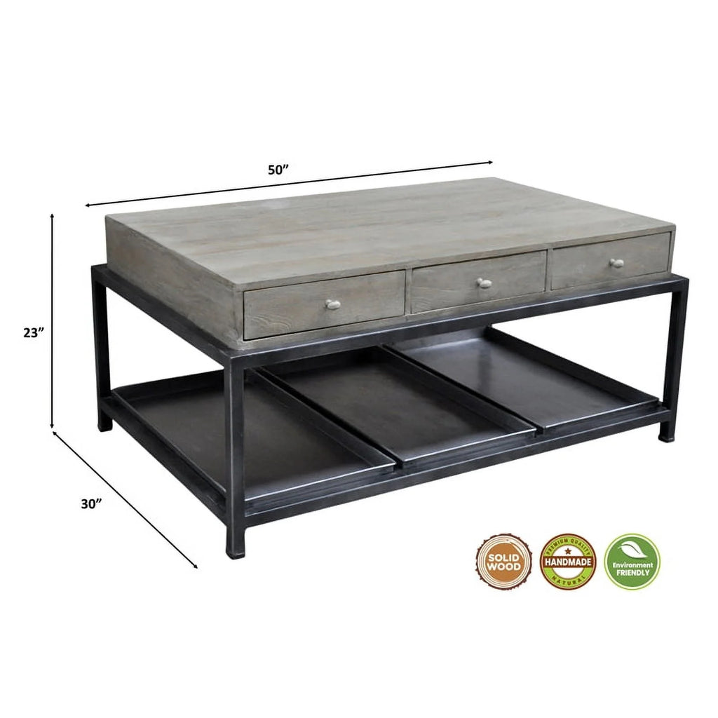 6-drawer Solid Wood Coffee Table R41436