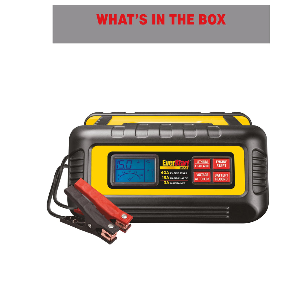 15 Amp Battery Charger and Maintainer with 40 Amp Engine Start D524