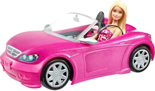 Pink 2-Seater Toy Convertible Car with Fashion Doll U6513