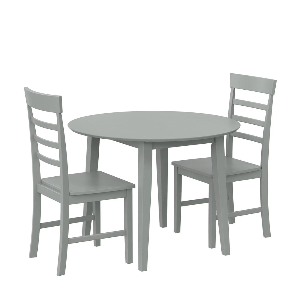 3-Piece Wood Dining Set with Double Drop Leaf T28911