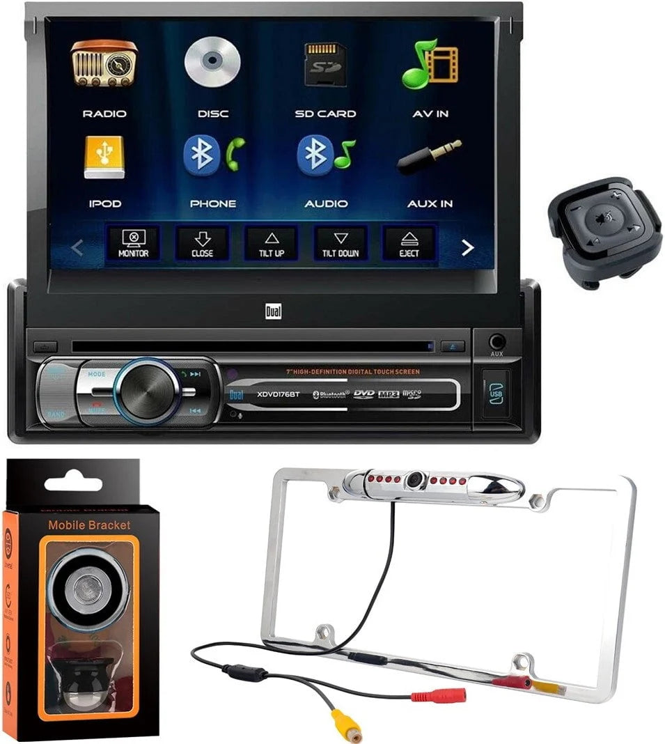 7 LED Backlit Touchscreen Single DIN Car Stereo with Rear Camera U8883