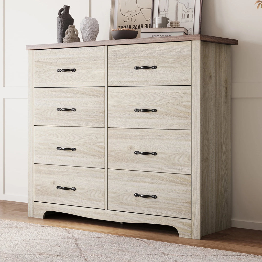 Black 8 Drawer Wood Dresser O556320