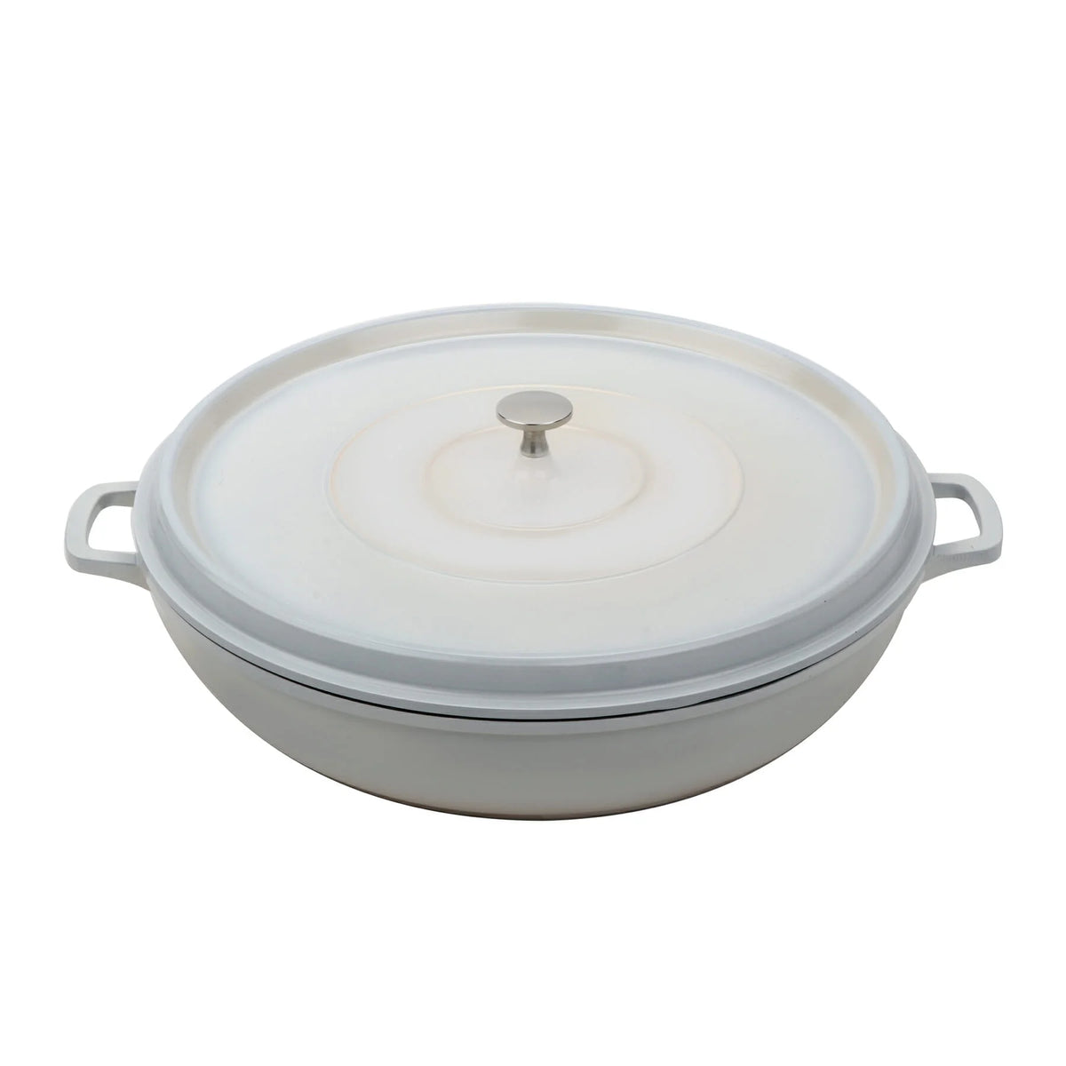 White Cast Aluminum Round Dutch Oven I921