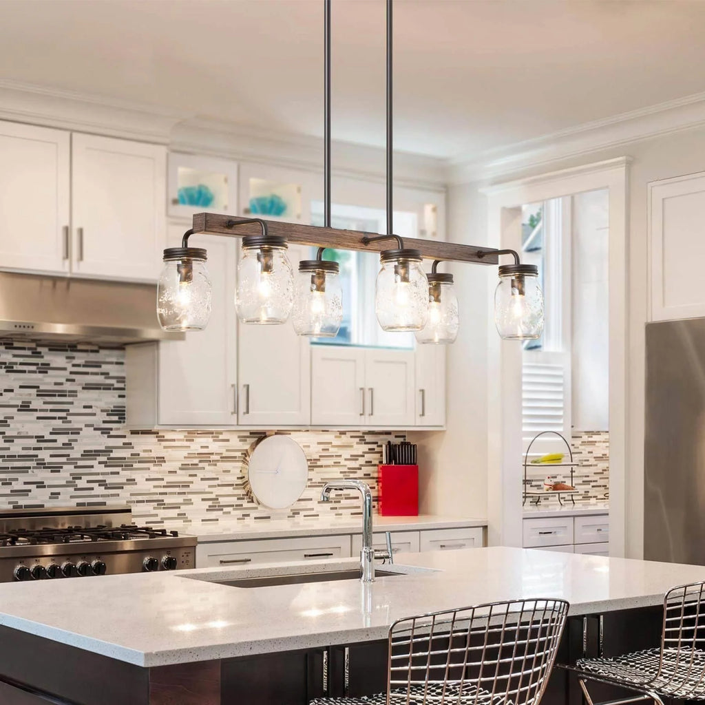 6-Light Glass Chandelier I9502