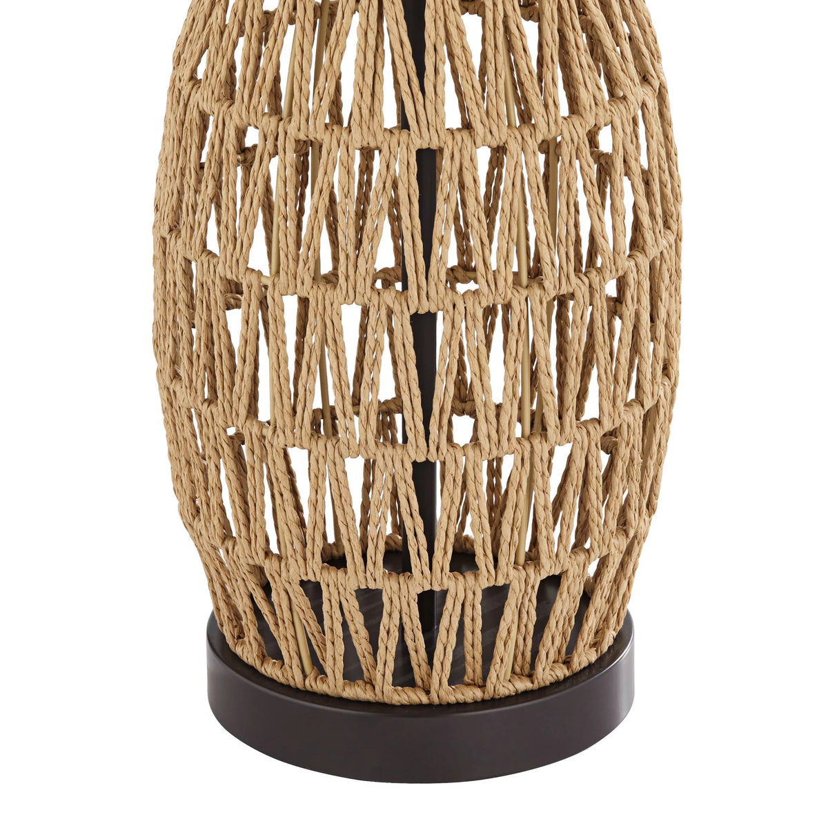 Set of 2 29" Tall Natural Rattan Wicker Table Lamps N91063