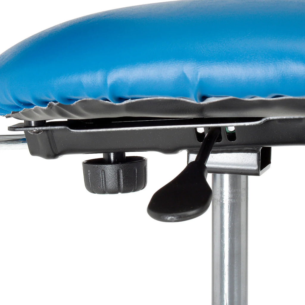 Royal Blue Vinyl Armless Mid Back Chair E1313