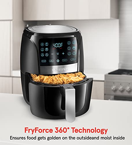 4 Quart Digital Air Fryer Oven, Black and Stainless Steel B62757