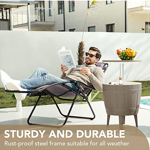 Beige Zero Gravity Chair Set of 2 E5424