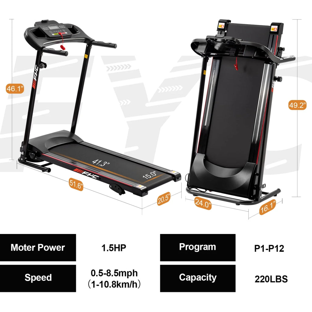 2.5HP Incline Folding Treadmill V5698