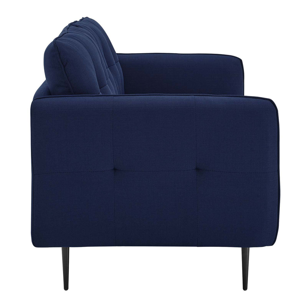 Royal Blue Tufted Fabric Sofa J907909