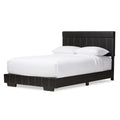 Black Faux Leather Full Size Platform Bed C4870
