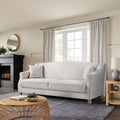 Cream Fabric Convertible Sofa E283329