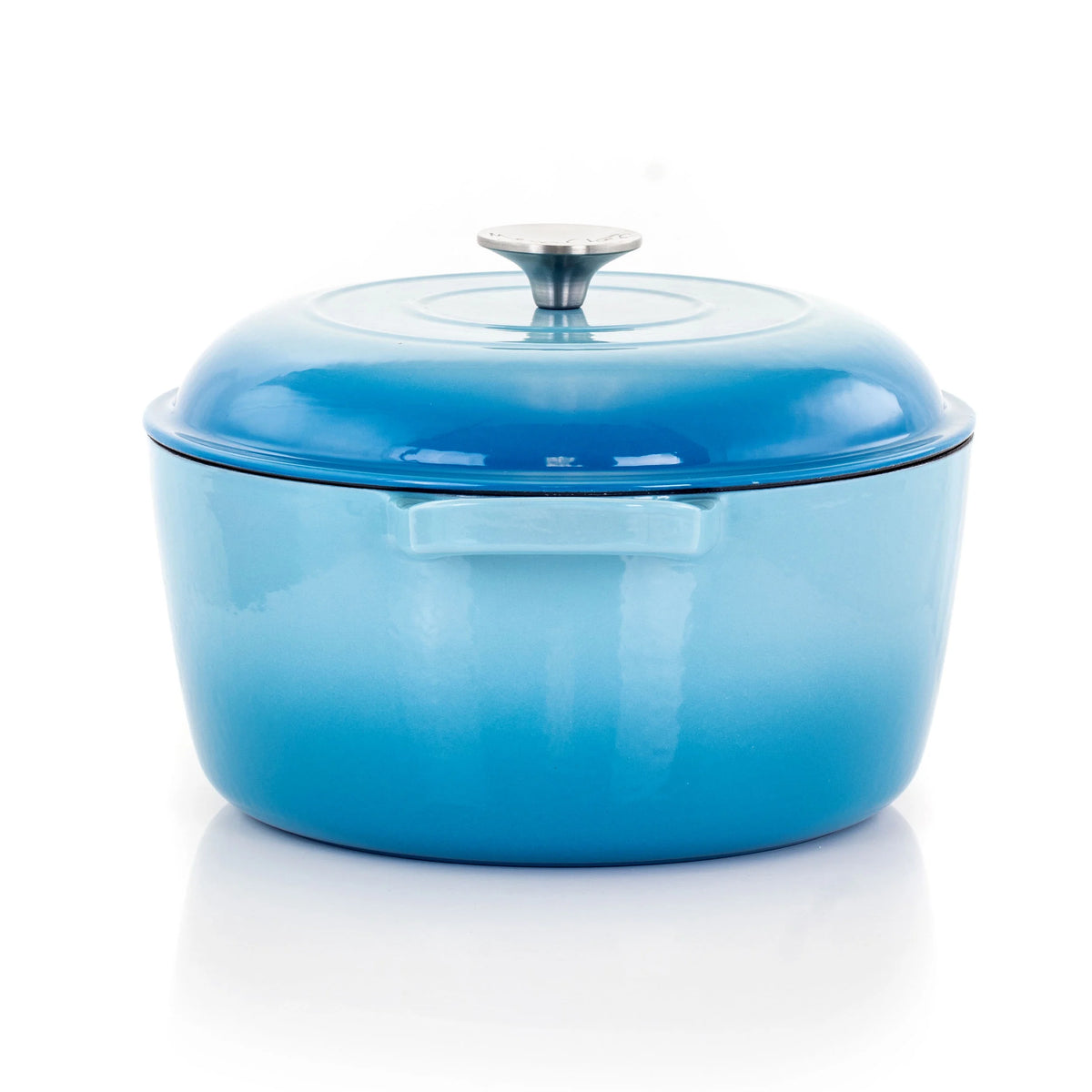 5 Quarts Blue Enameled Cast Iron Casserole with Lid T2375