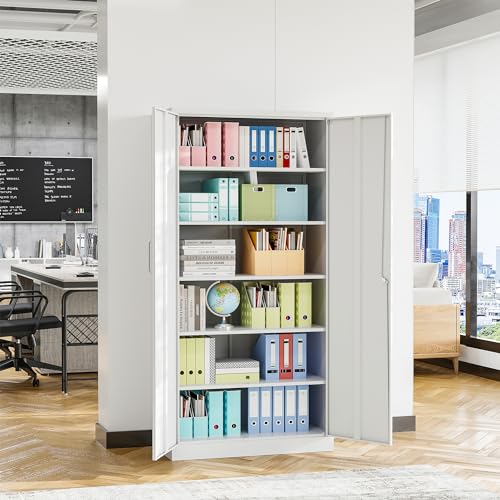 Locking Metal Storage Cabinet with 5 Adjustable Shelves G3607