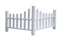 White Vinyl Corner Picket Fence Accent E12713