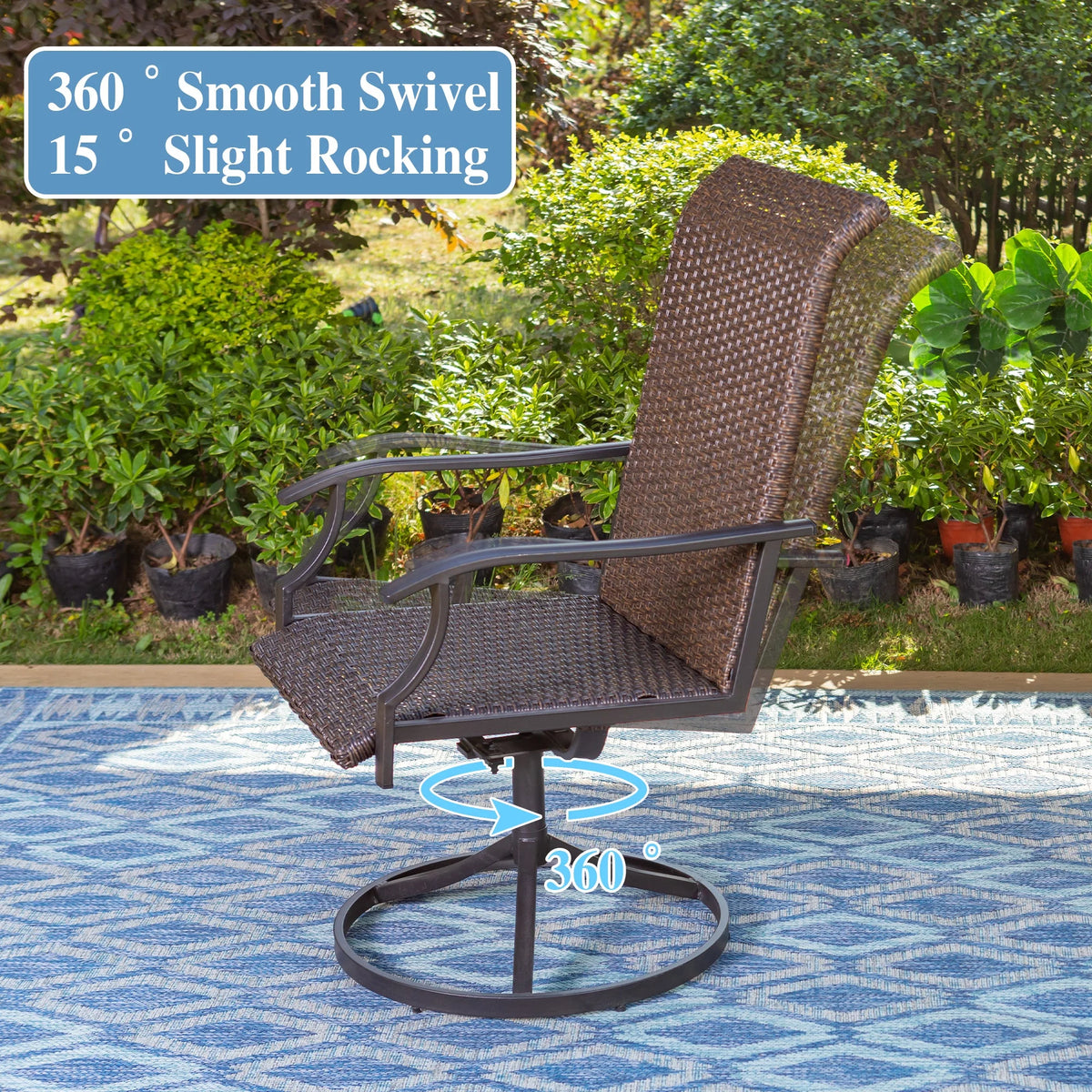 7 Pieces Wicker Rattan Patio Dining Set R403326