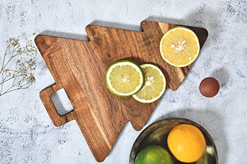 Organic Acacia Cutting Chopping Board with Handles A491675