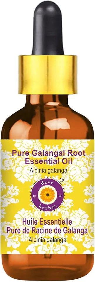 Pure Galangal Root Essential Oil with Glass Dropper Steam Distilled 50ml F83587