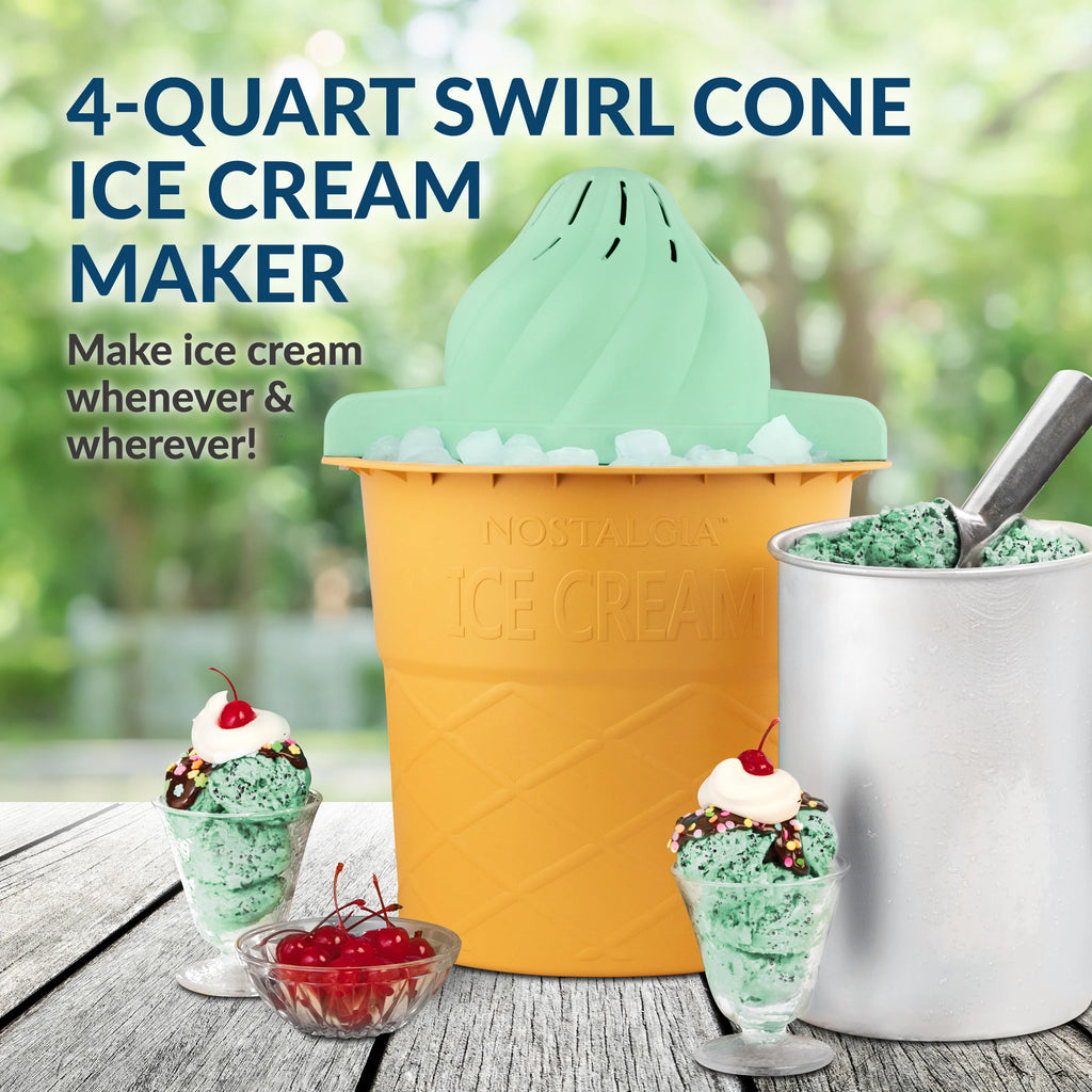 4-Quart Swirl Cone Ice Cream Maker F206