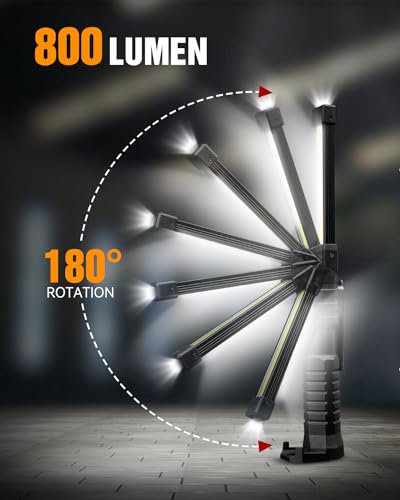 Rechargeable Magnetic Foldable LED Work Light 800 Lumens F46076
