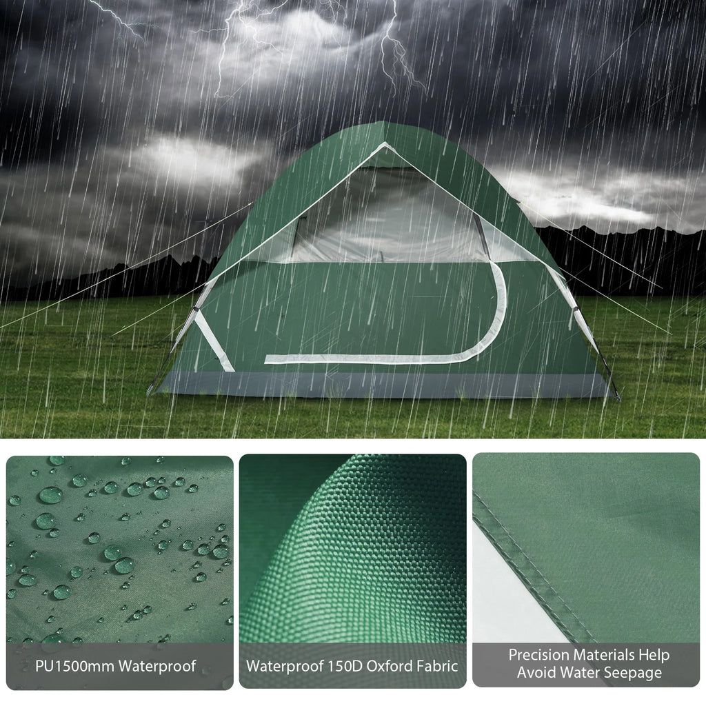 Waterproof 5-6 Person Lightweight Dome Camping Tent with Carry Bag J709696