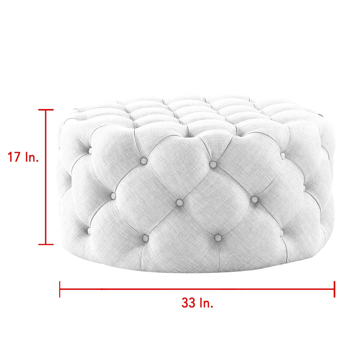 Navy Velvet Tufted Round Cocktail Ottoman Z734