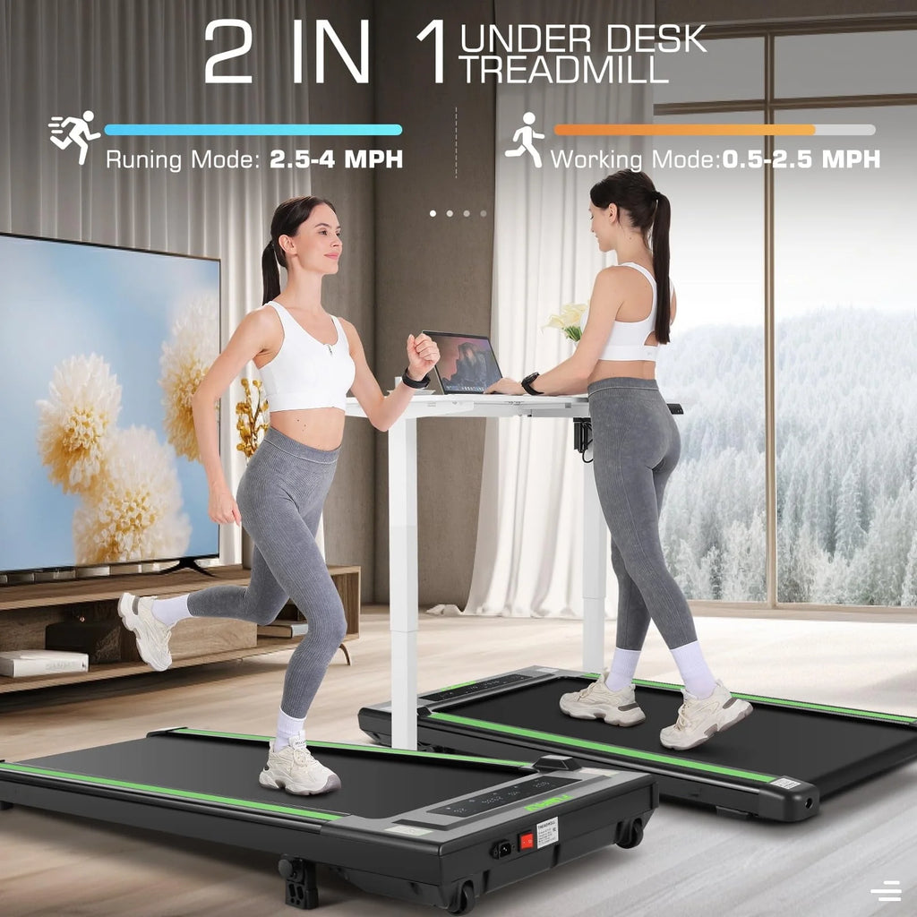 Under Desk Treadmill with Remote Control, LED Touch Screen, 300lbs Weight Capacity, Black Z8782