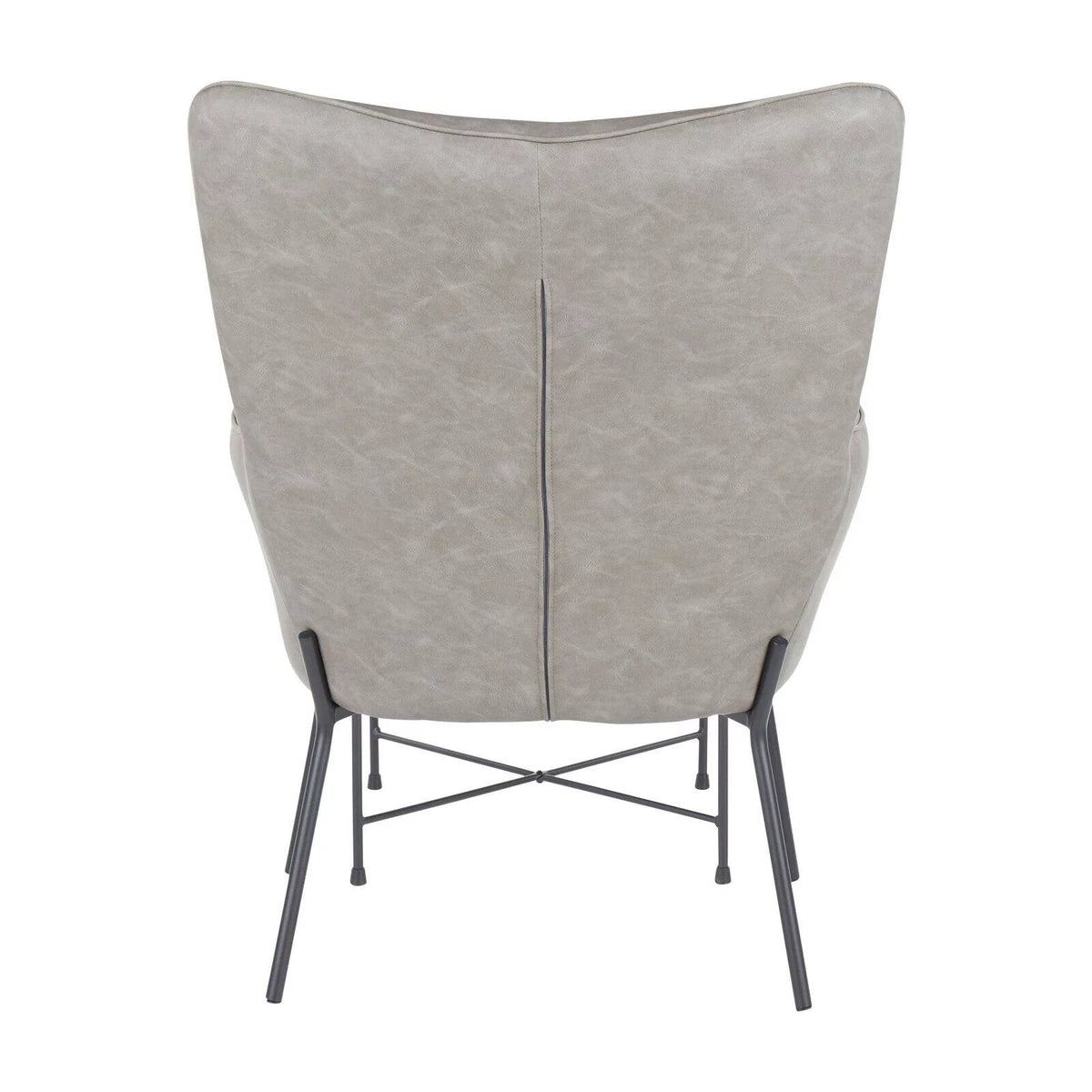 Faux Leather Lounge Chair with Ottoman J30774