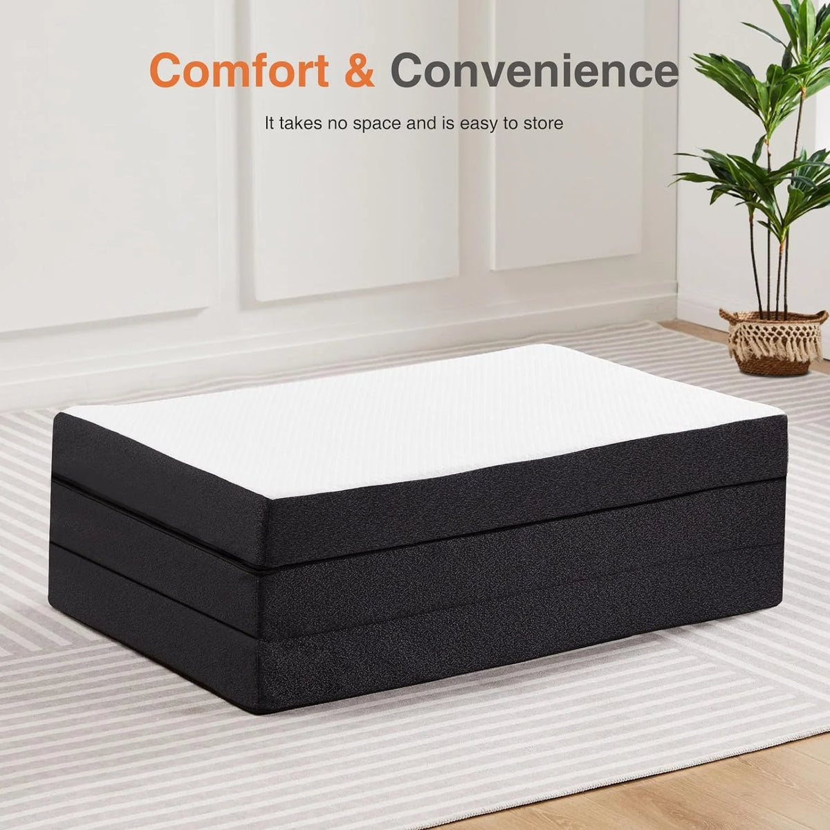 Queen Size 4 inch Tri-fold Memory Foam Mattress X324333