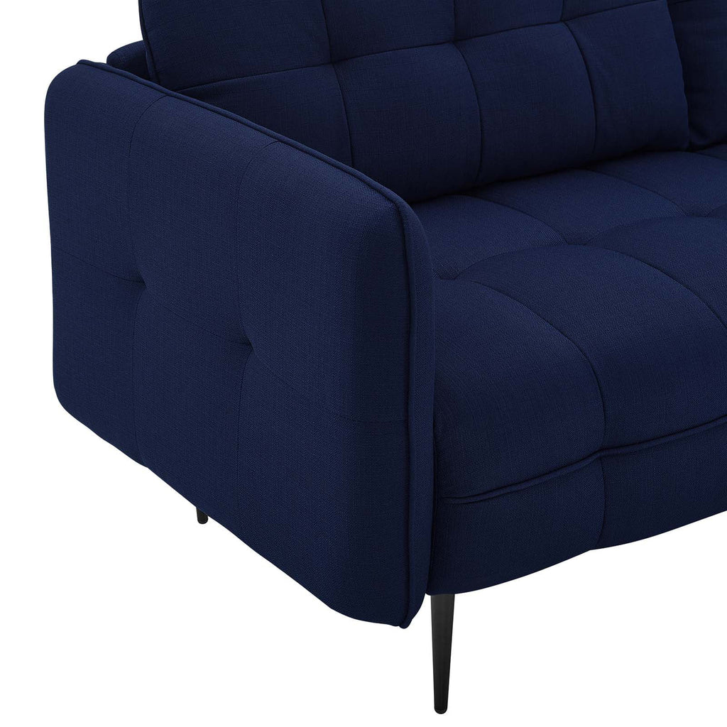 Royal Blue Tufted Fabric Sofa J907909