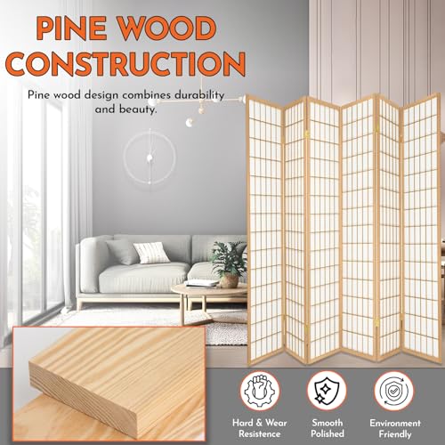 3 Panels 6ft Tall Portable Foldable Room Divider H890466
