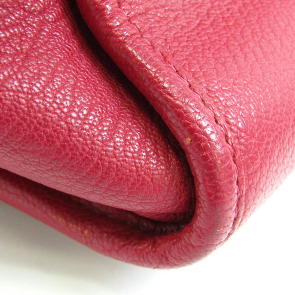 Pre-Owned Red Leather Handbag M159